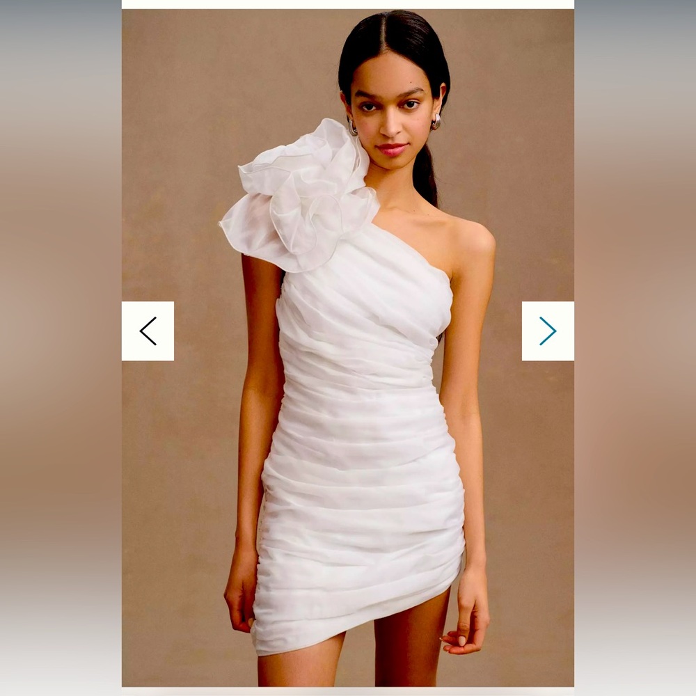 BHLDN Louisa one shoulder dress - Anthropologie